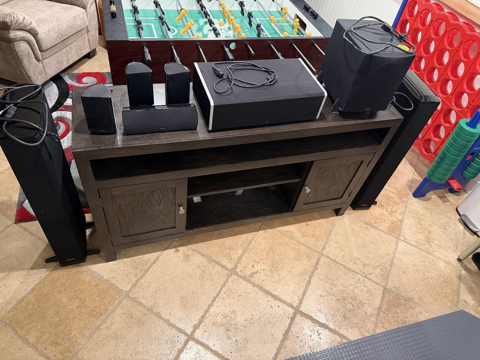 Pioneer 7.2 channel receiver and Definitive speakers