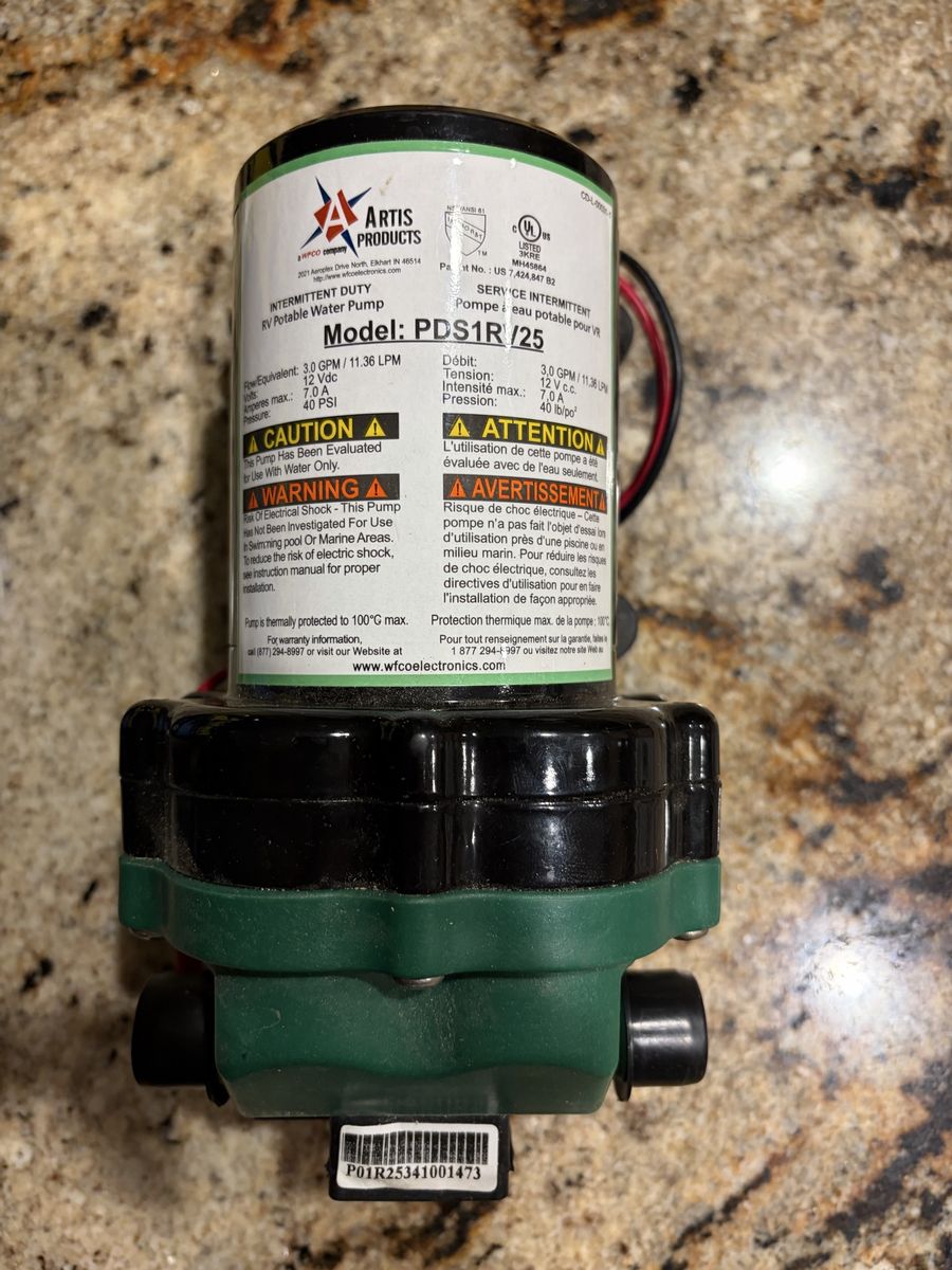 Artis RV/Marine Water Pump