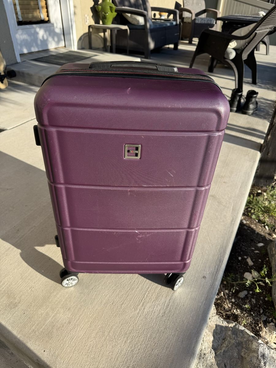Purple suitcase