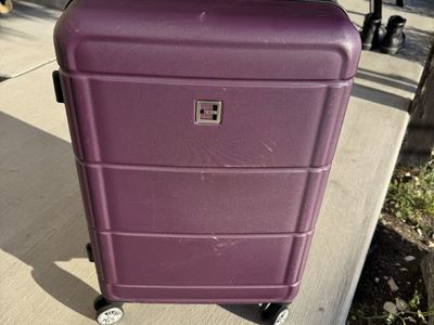 Purple suitcase