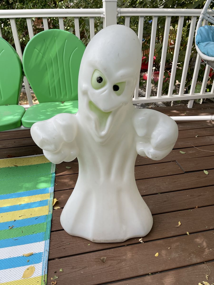 Vintage Blow Mold Ghost Halloween Decoration