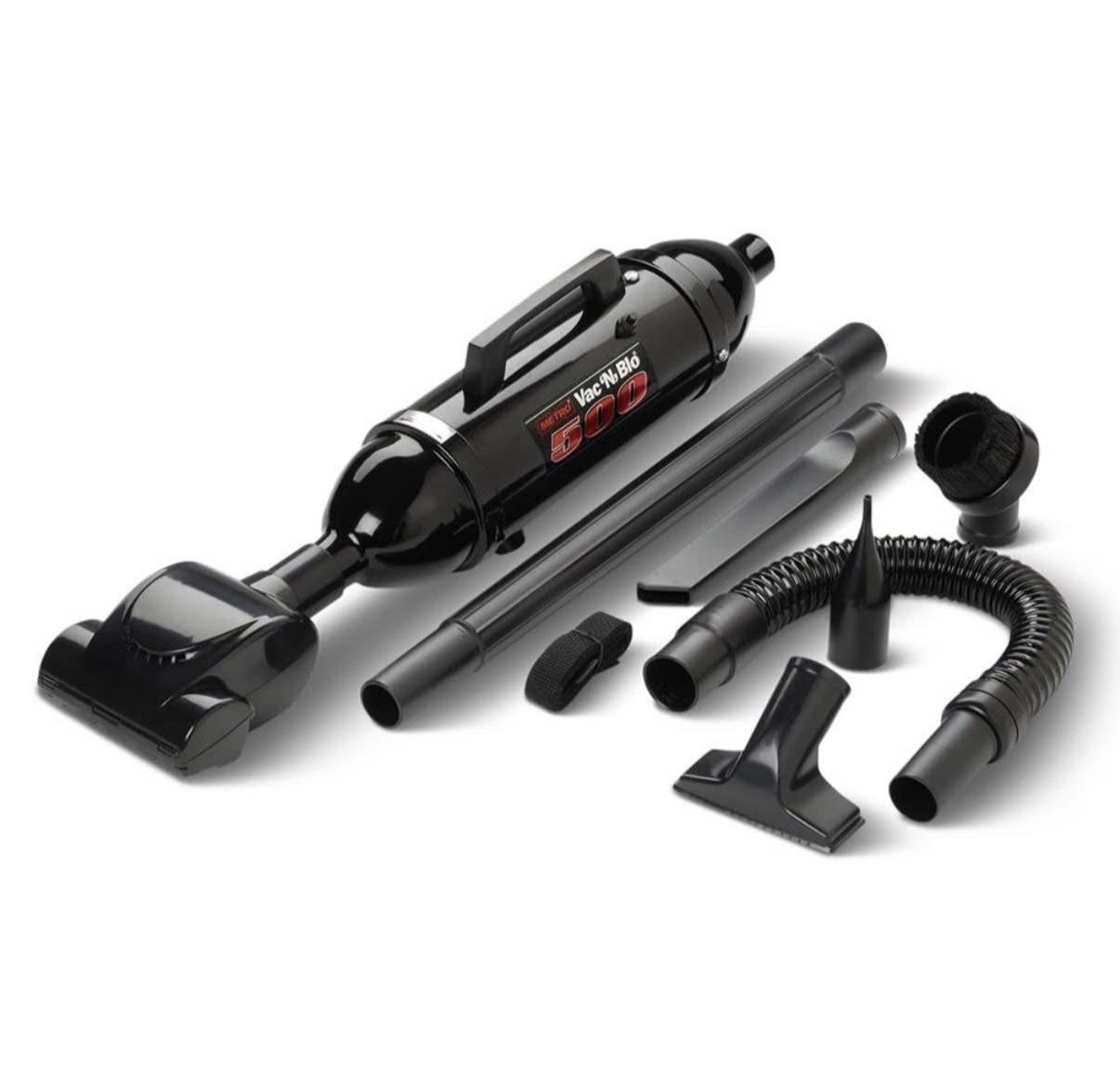 Metrovac Vac 'N Blo 500 Handheld Vacuum/Blower + 7 different attachments + 5 filter bags