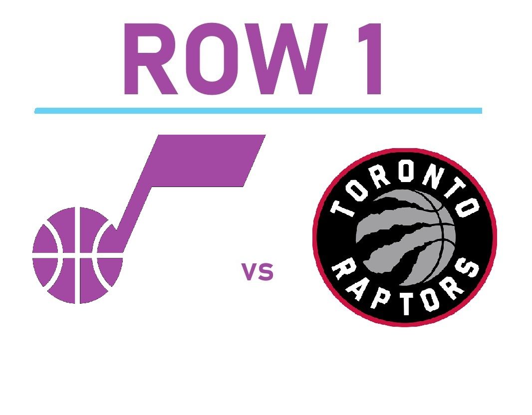 Toronto Raptors Tickets vs Utah Jazz - ROW 1 UPPER BOWL - AISLE SEATS