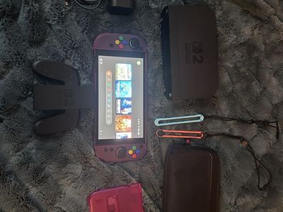 Nintendo Switch OLED Model - Used (Excellent) - Purple Joy-Cons - Handheld Gaming Console