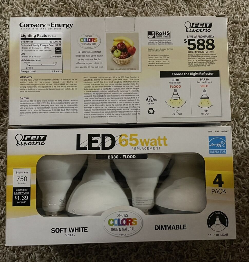 BR30 Wide Beam Dimmable Soft White Flood Light