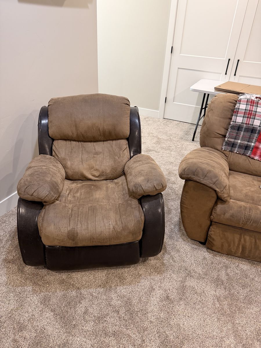 Sectional or love seats with chair FREE