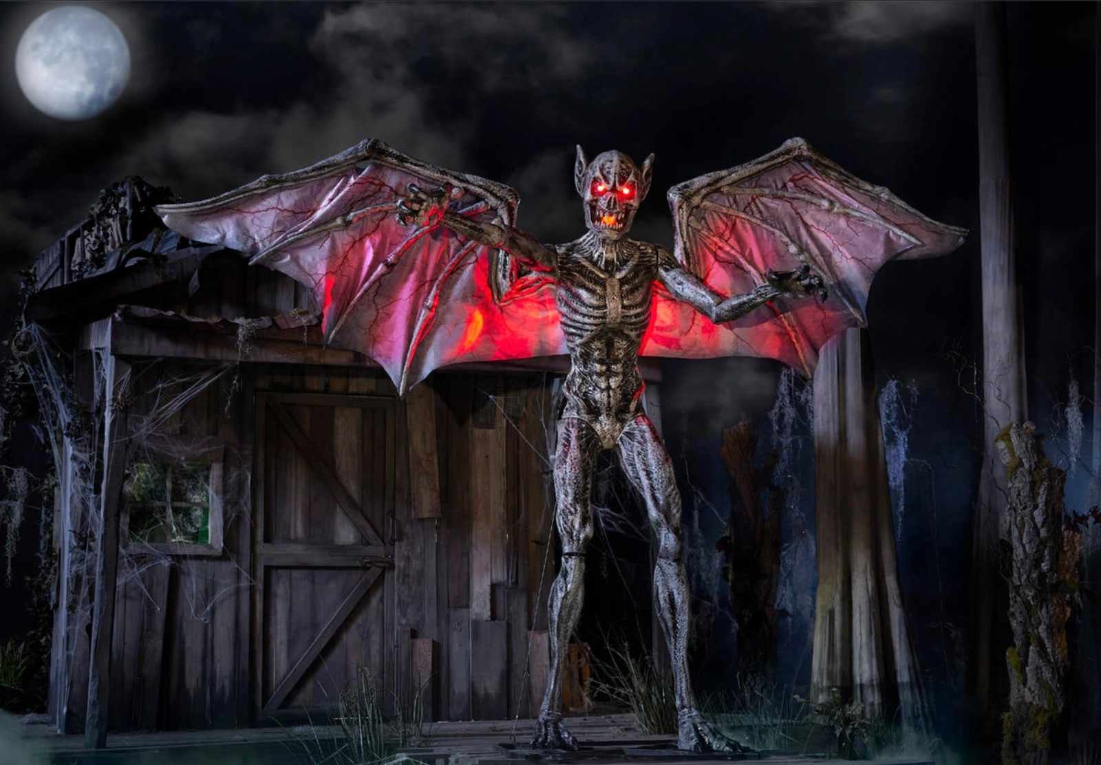 Home Accents Halloween Holiday 12.5 Ft (Width) Dead Water Giant-Sized Animated LED Predator of the Night Animatronic