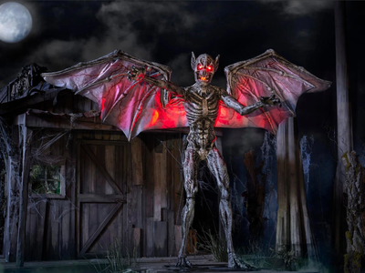 Home Accents Halloween Holiday 12.5 Ft (Width) Dead Water Giant-Sized Animated LED Predator of the Night Animatronic