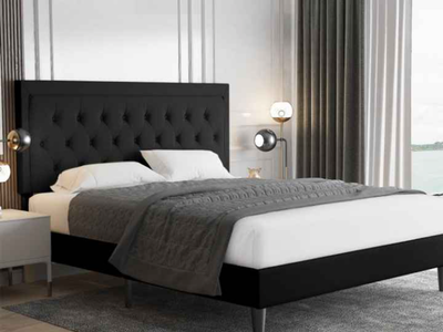 Upholstered headboard & frame