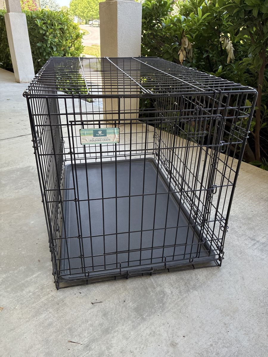 Top Paw 2 dr folding crate 36” x 22” x 24”