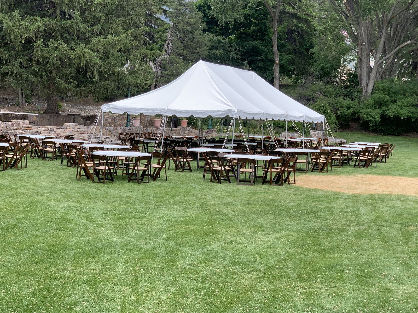 Tents chairs tables at Hardy Events and Rentals
