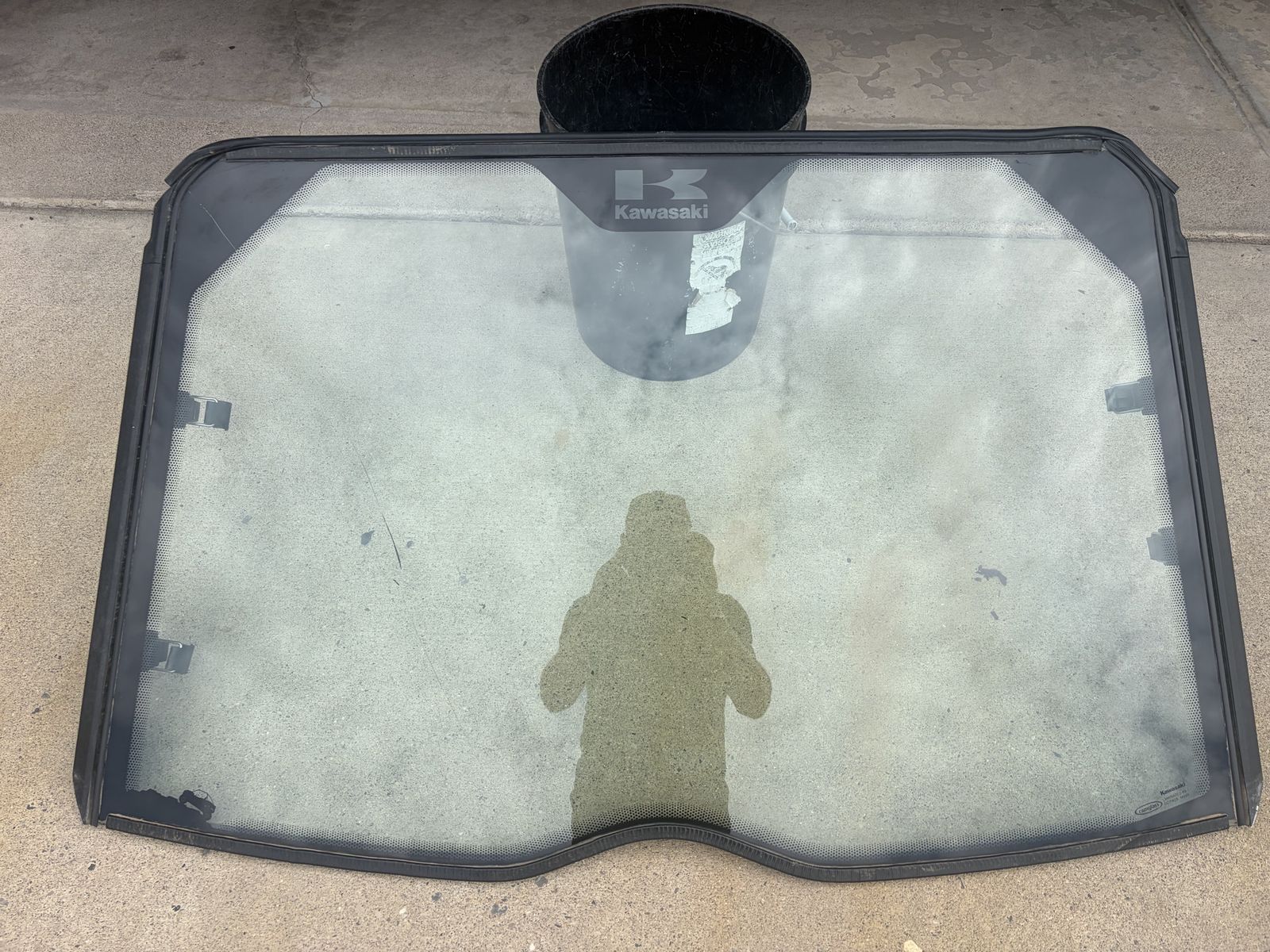 Kawasaki KRX 1000 OEM Glass Windshield  and SuperATV polycarbonate vented windshield