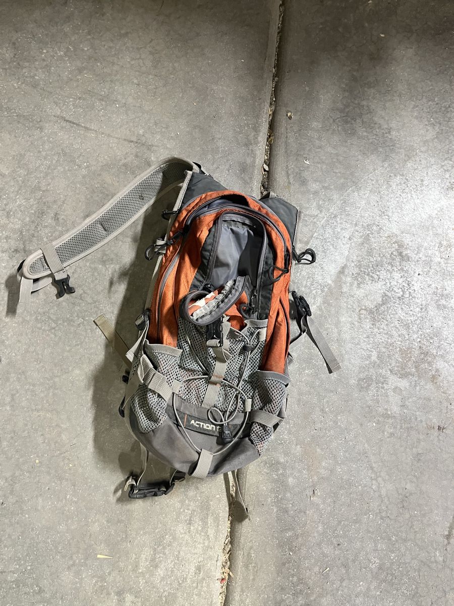 Action Tec Outdoor Backpack - Orange/Gray Hiking & Camping Pack