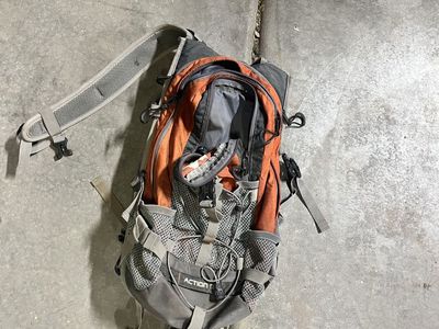 Action Tec Outdoor Backpack - Orange/Gray Hiking & Camping Pack