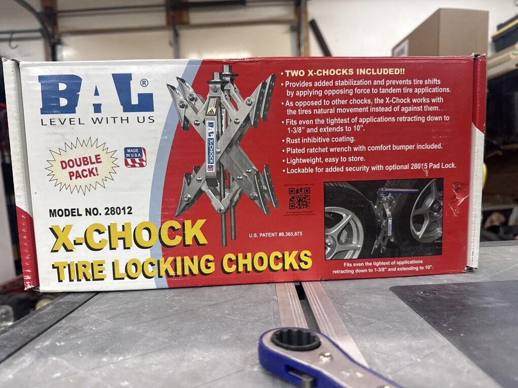 Tire Locking Chocks For Tandem Axle Trailers