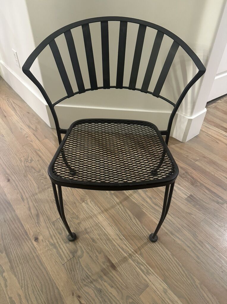 Heavy Duty Wrought Iron Patio Chairs (set of 8)
