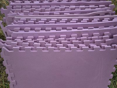 32 Panels Purple Floor EVA Foam Tiles 24x24 inches with edges