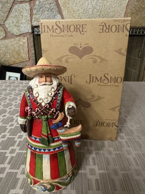 Jim Shore Heartwood Creek Feliz Navidad Mexican Santa Figurine 4027705