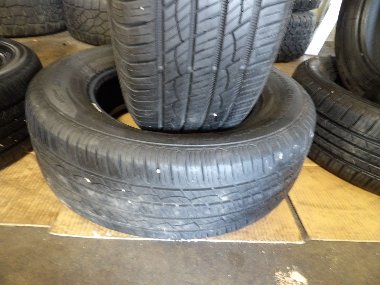 225/65R16 CONTINENTAL CONTROL CONTACT A/S PAIR OF TWO USED TIRES
