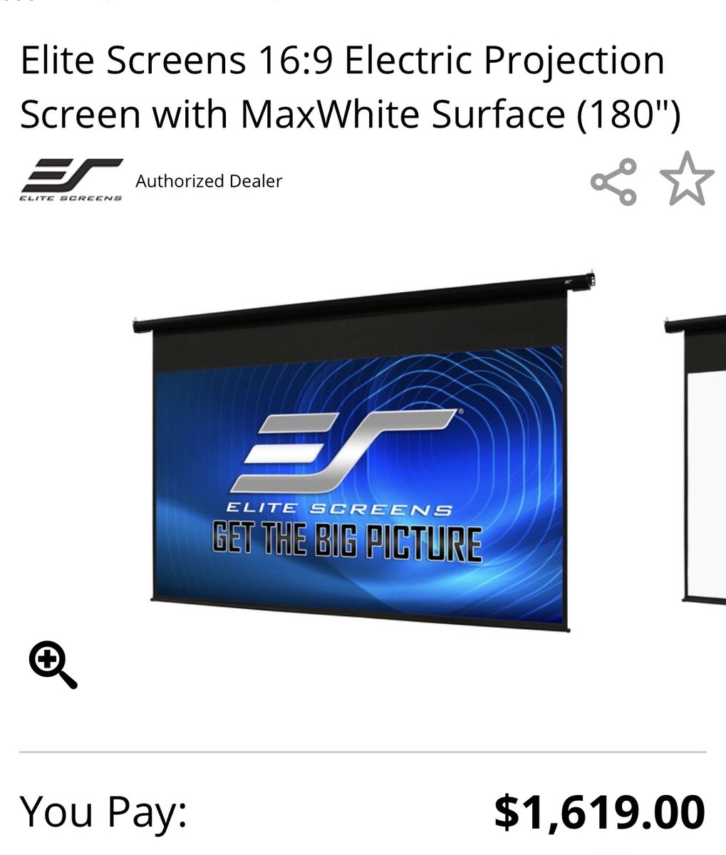 180" Elite Screens Electric