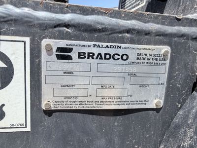 Paladin Bradco 625 Trencher Skid Steer Attachment, Made in USA, Model 89220, 4350 LBS