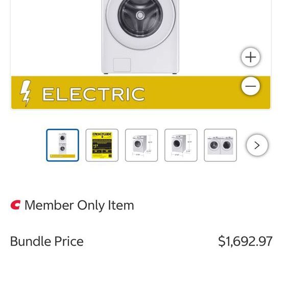New scratch and dent Samsung 4.5 cu. ft. Front Load Washer with Vibration Reduction Technology+ and 7.5 cu. ft. ELECTRIC Dryer