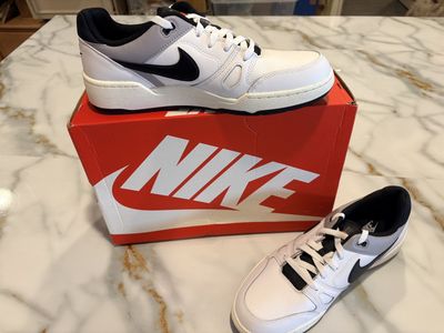 Nike Full Force Low Men’s Size 11 White Black Sneakers – NIB