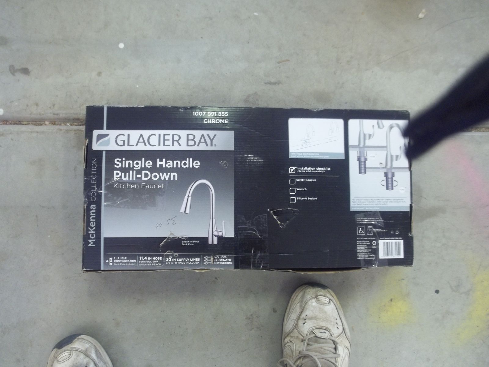 Glacier Bay Single Pulldown Handle Kitchen Faucet Chrome