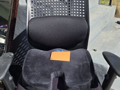Black Ergonomic Office Chair with Lumbar Support & Seat Cushion