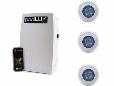 S.R.Smith poolLUX Plus kit with 3 LED lights w/ 80' cord, 60W, Red/Green/Blue