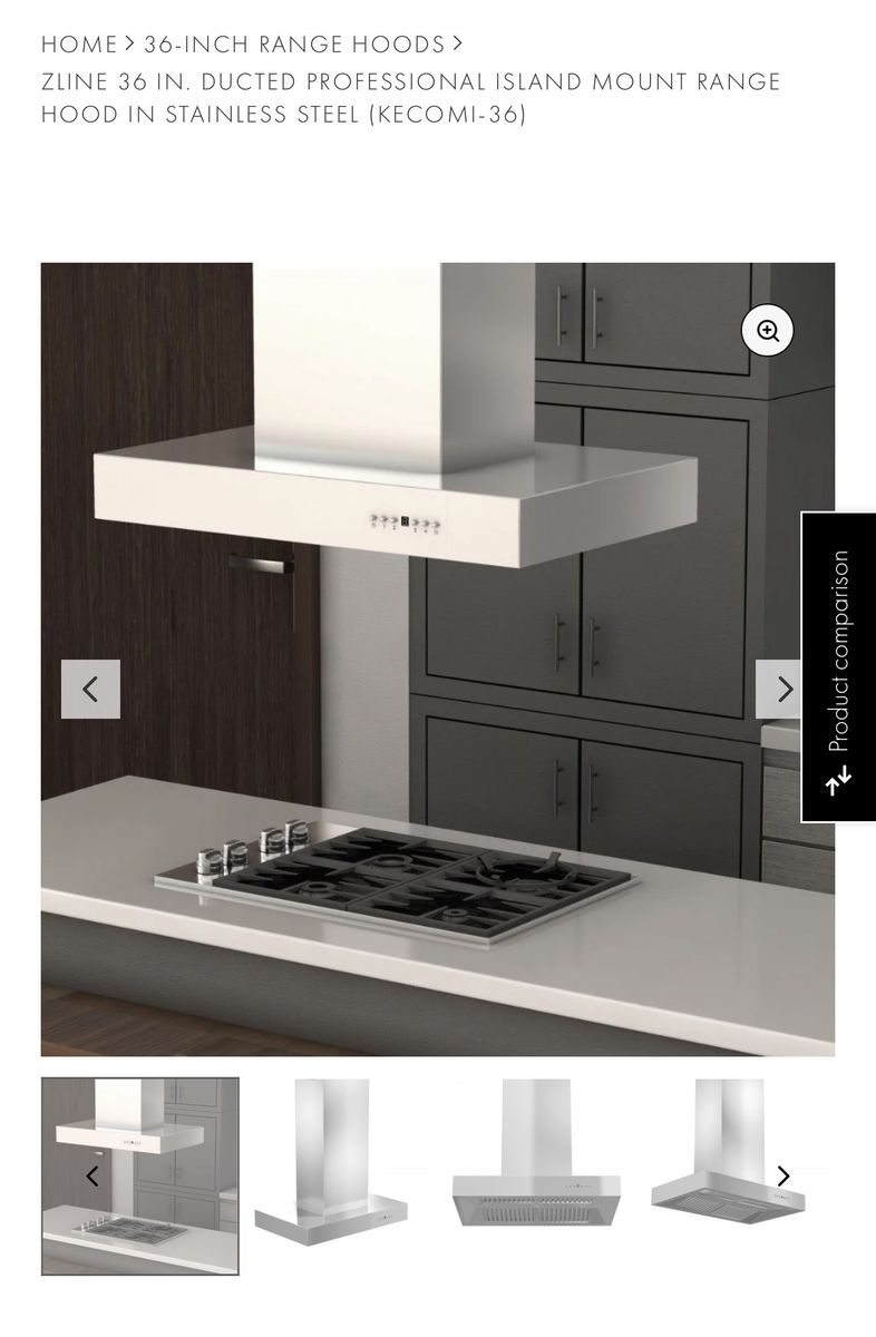 Brand New ZLINE island range hood 36”