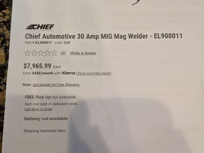 Chief Automotive 30 Amp MIG Mag Welder