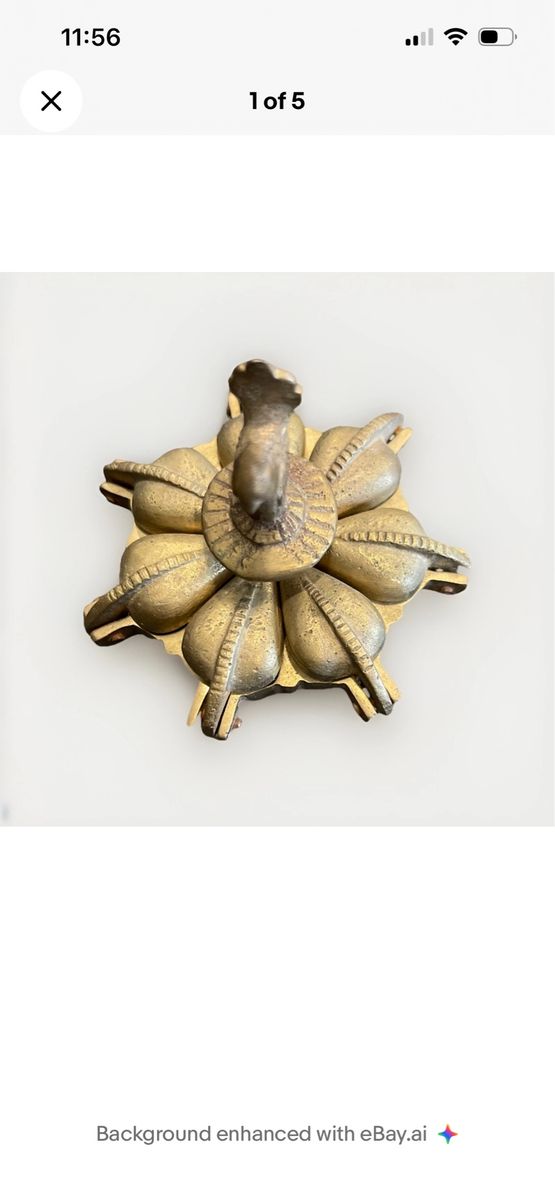 Brass Kum Kum " Chopra" with 7 compartments Vintag