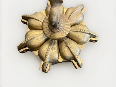 Brass Kum Kum " Chopra" with 7 compartments Vintag