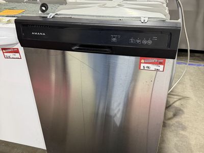Amana Stainless Steel Built-in Dishwasher, Black Top Controls