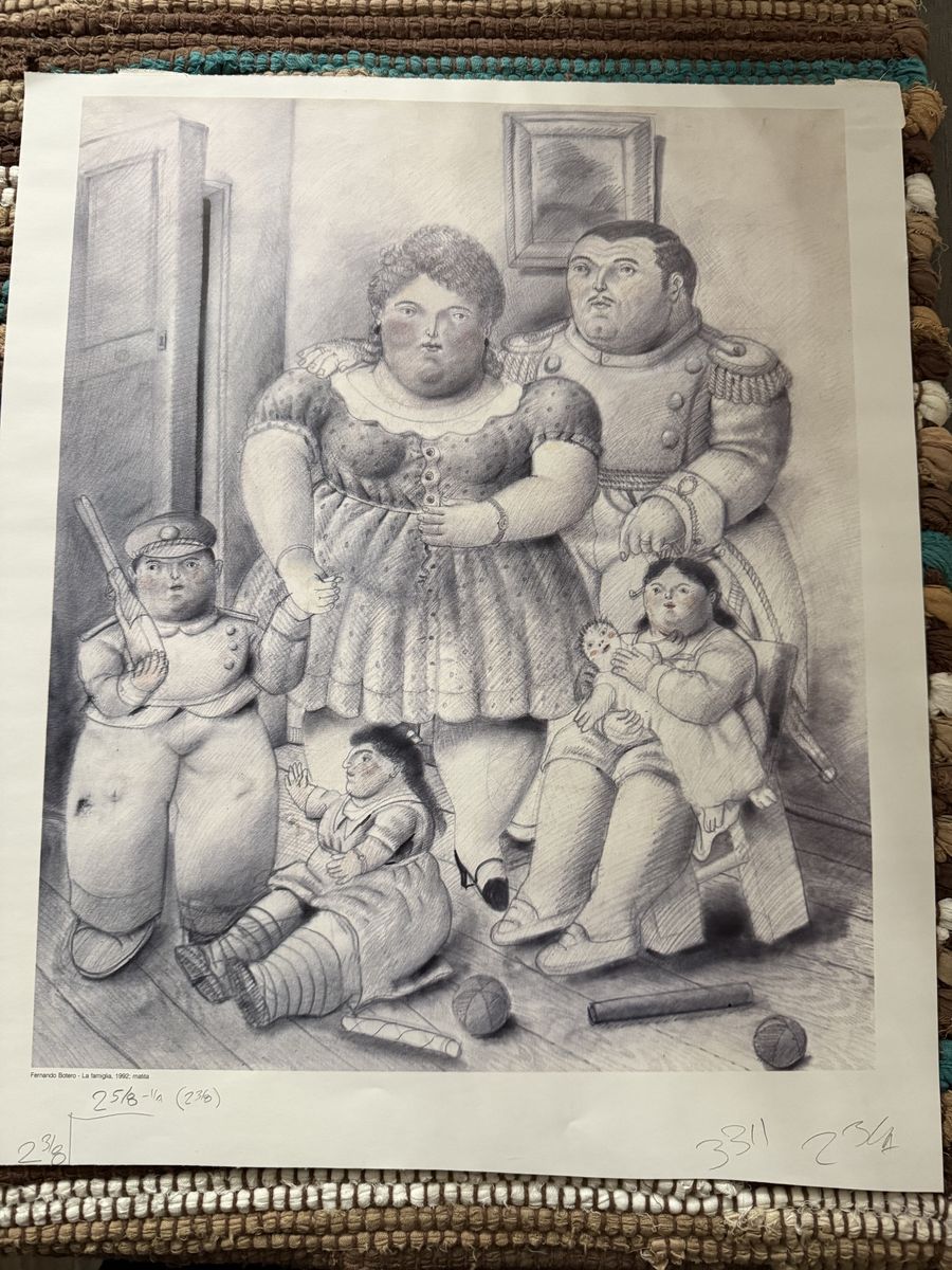 Fernando Botero "La Famiglia" 1992 Reproduction Print - Large Scale Artwork