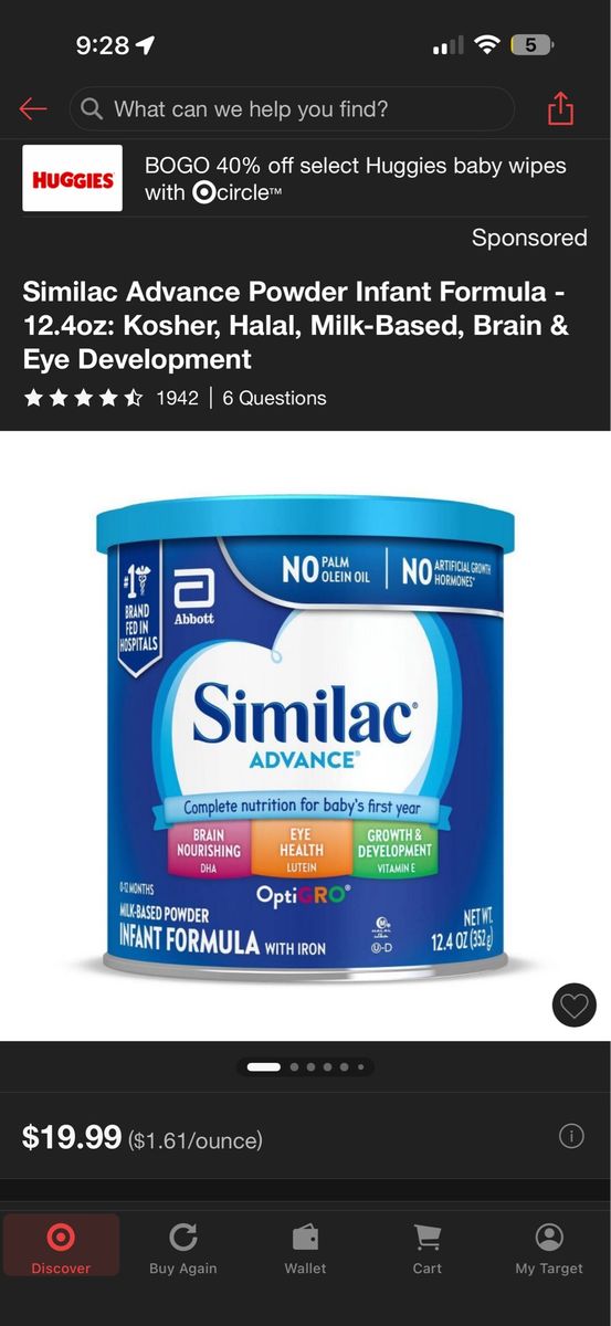 Similac Advance 12.4 Ounces