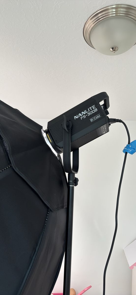 Nanlite FS-300B Bi-Color LED Video Light Kit w/ Godox Softbox & Neewer Stand