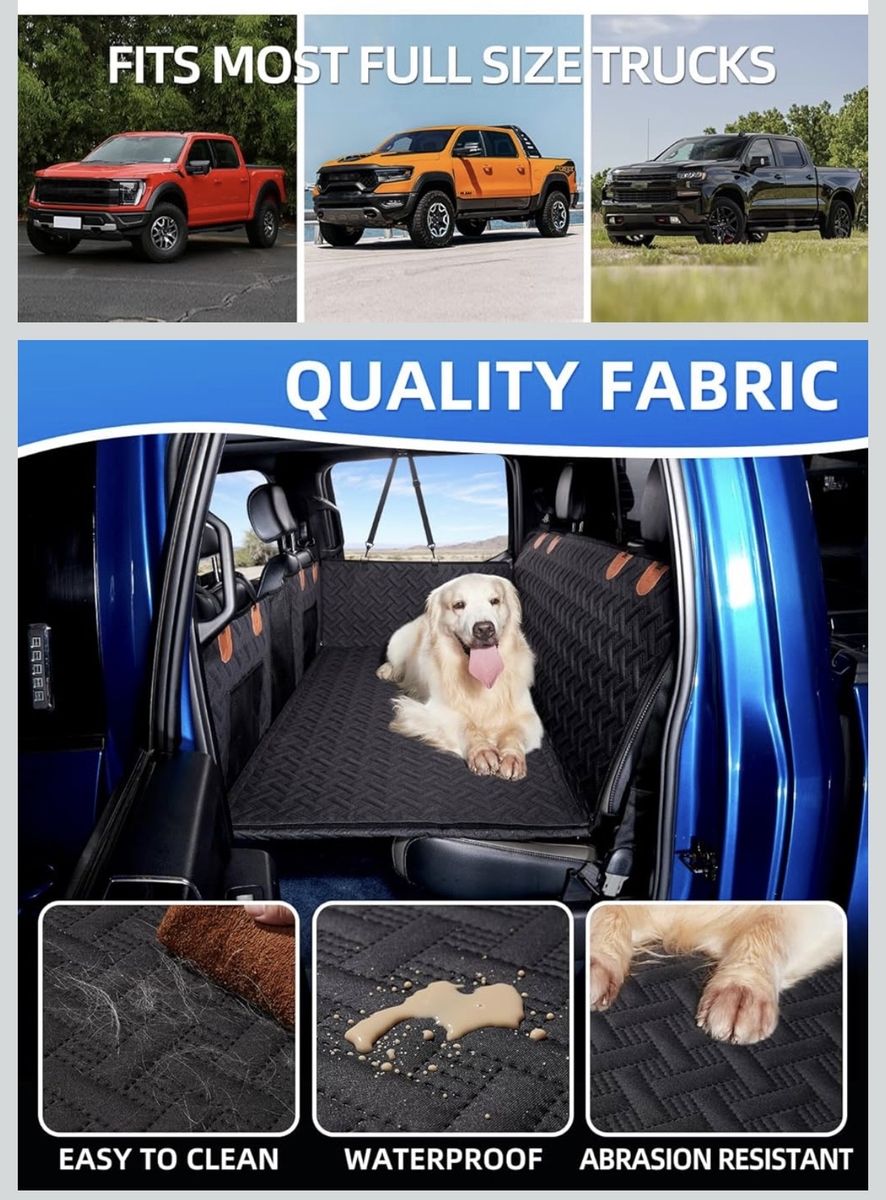 Dog Back Seat Cover for Full Size Truck