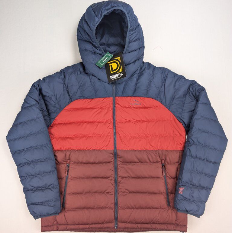 NEW LL Bean Down Hooded Jacket Mens Large 650 fill