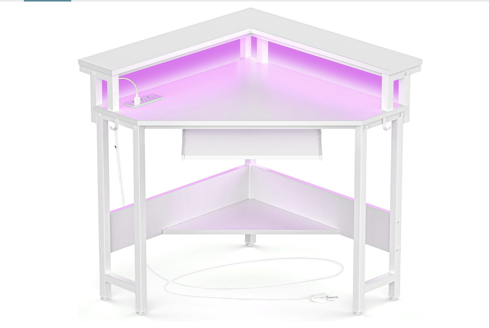 New in box Conner Desk Home Office Computer Desk for Small Space with LED Lights Gaming Table