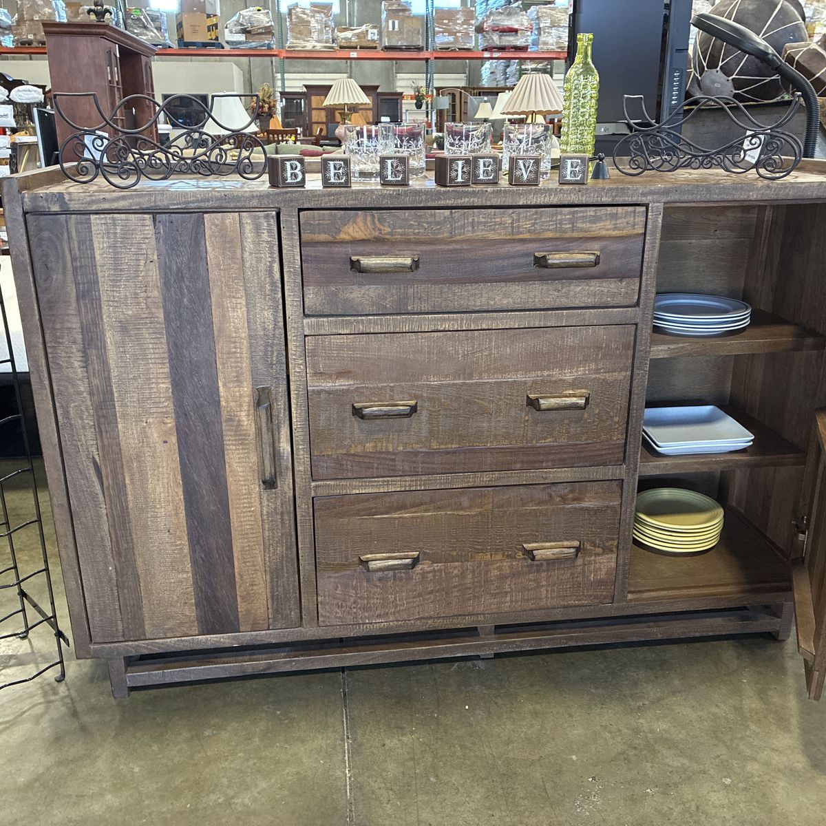 Solid Wood Buffet Table