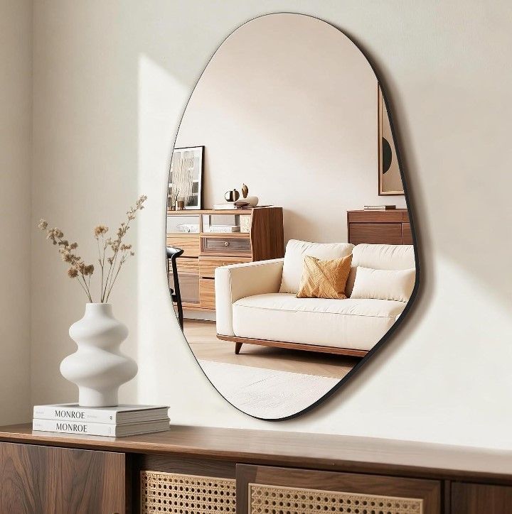 Modern Asymmetrical Wall Mirror $50