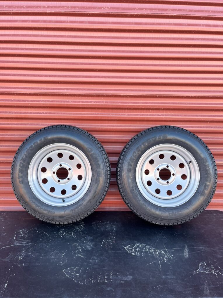 Set Of 2 ST 205/75 D 15 Trailer Tires Brand New