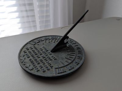 vintage bronze sundial 1980