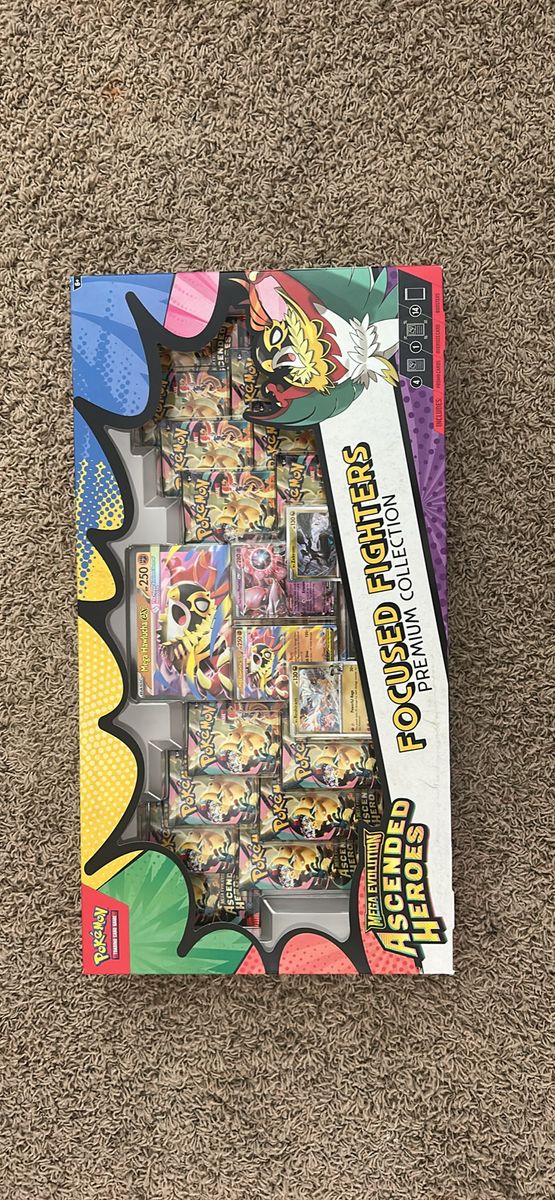 Pokemon TCG Mega ascended heros "Focused Fighters" Premium Collection Box - Sealed, Rare