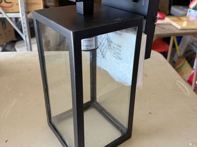 Black Outdoor Dusk to Dawn Sensor Wall Sconce — New