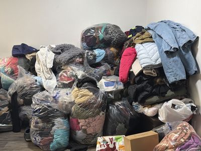 I am selling 11 sacks of assorted clothing—new and used.