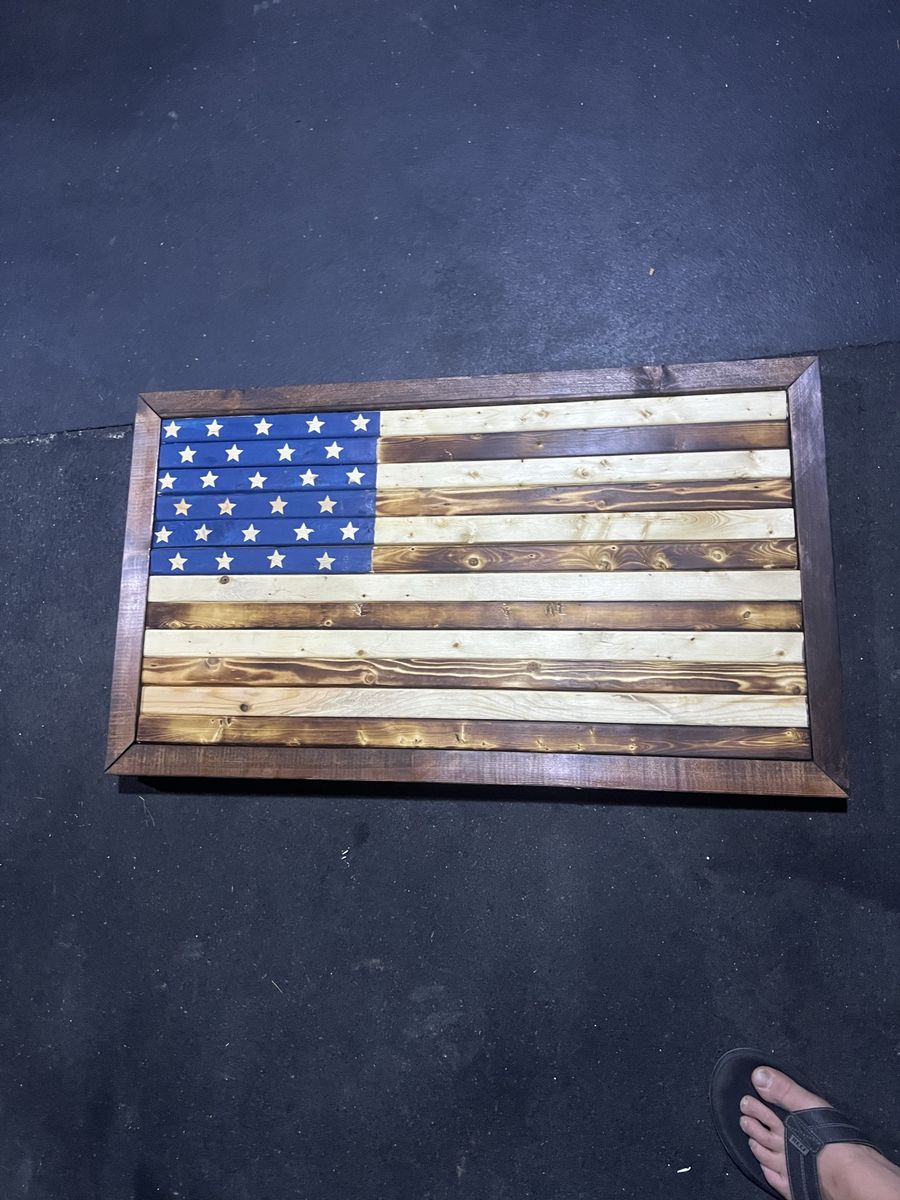 Wooden American Flag