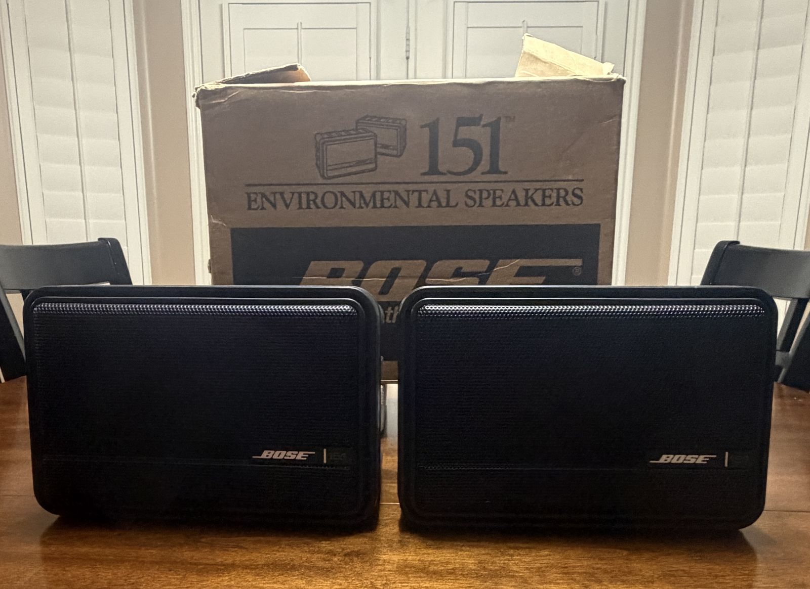 Pair of Bose 151 Environmental Speakers – Excellent Sound & Durability